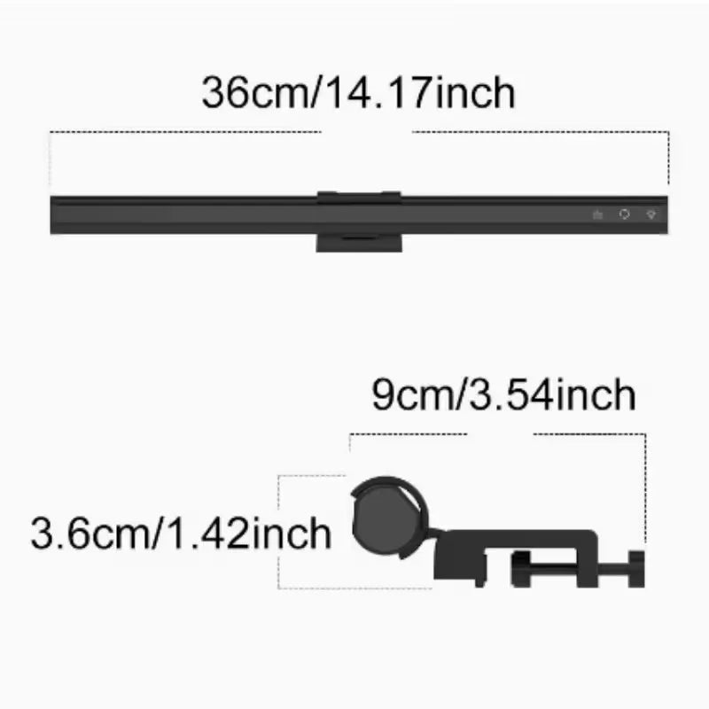Mzvul RGB Monitor Light Bar – LED Bildschirmleuchte mit 15 Lichtmodi & stufenloser Dimmung | USB Monitorlampe mit Touch-Steuerung für Gaming, TV & Arbeitsplatz