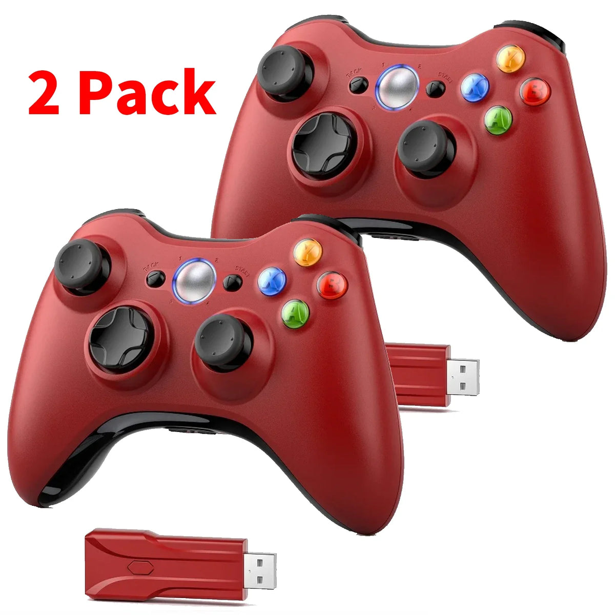GAMROMBO Gaming Controller – Ergonomisches Gamepad für Xbox 360, Xbox 360 Slim & PC | Kabelgebunden oder Wireless