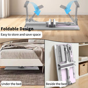 HGTUGO Faltbarer Laptop-Tisch – Höhenverstellbar & Neigbar | Ergonomischer Betttisch mit Getränkehalter & Schublade | Für Bett, Sofa & Homeoffice