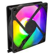 MANMU SFS-02 120 mm RGB PC-Gehäuselüfter – Rainbow Gaming Fan mit 800–1.800 U/min | Leiser 19-dB(A)-Lüfter mit Fluid Bearing
