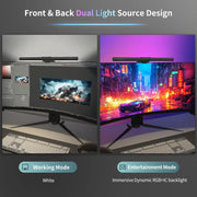 Mzvul RGB Monitor Light Bar – LED Bildschirmleuchte mit 15 Lichtmodi & stufenloser Dimmung | USB Monitorlampe mit Touch-Steuerung für Gaming, TV & Arbeitsplatz