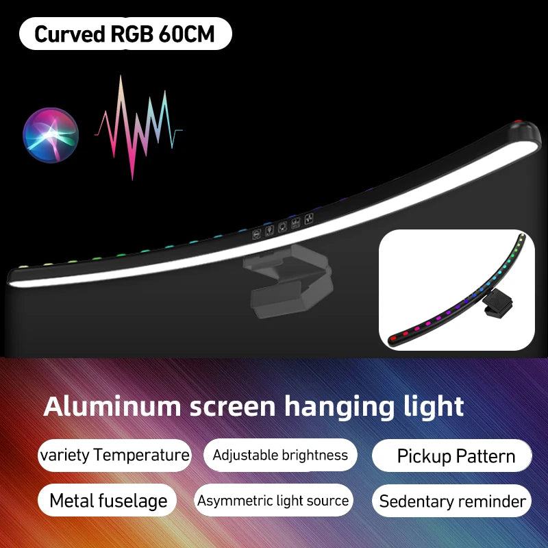 Monitor Light Bar – LED Bildschirmleuchte mit stufenloser Dimmung & einstellbarer Farbtemperatur | Optional mit RGB, Musik-Sync & Timer für Gaming, TV und Arbeitsplatz