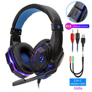 Gaming-Headset mit RGB – Kabelgebundene Stereo-Kopfhörer mit Mikrofon & 40-mm-Treibern | 3,5-mm-Klinke für PC, PS4, PS5 & kompatible Xbox-Systeme