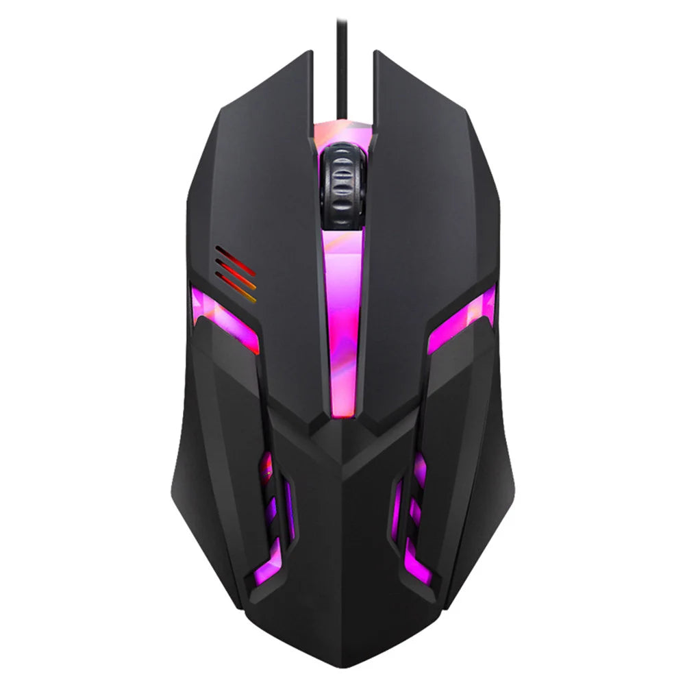 5000 DPI Gaming-Maus – Silent Click, ergonomisches Design & Beleuchtung | USB für PC & Laptop