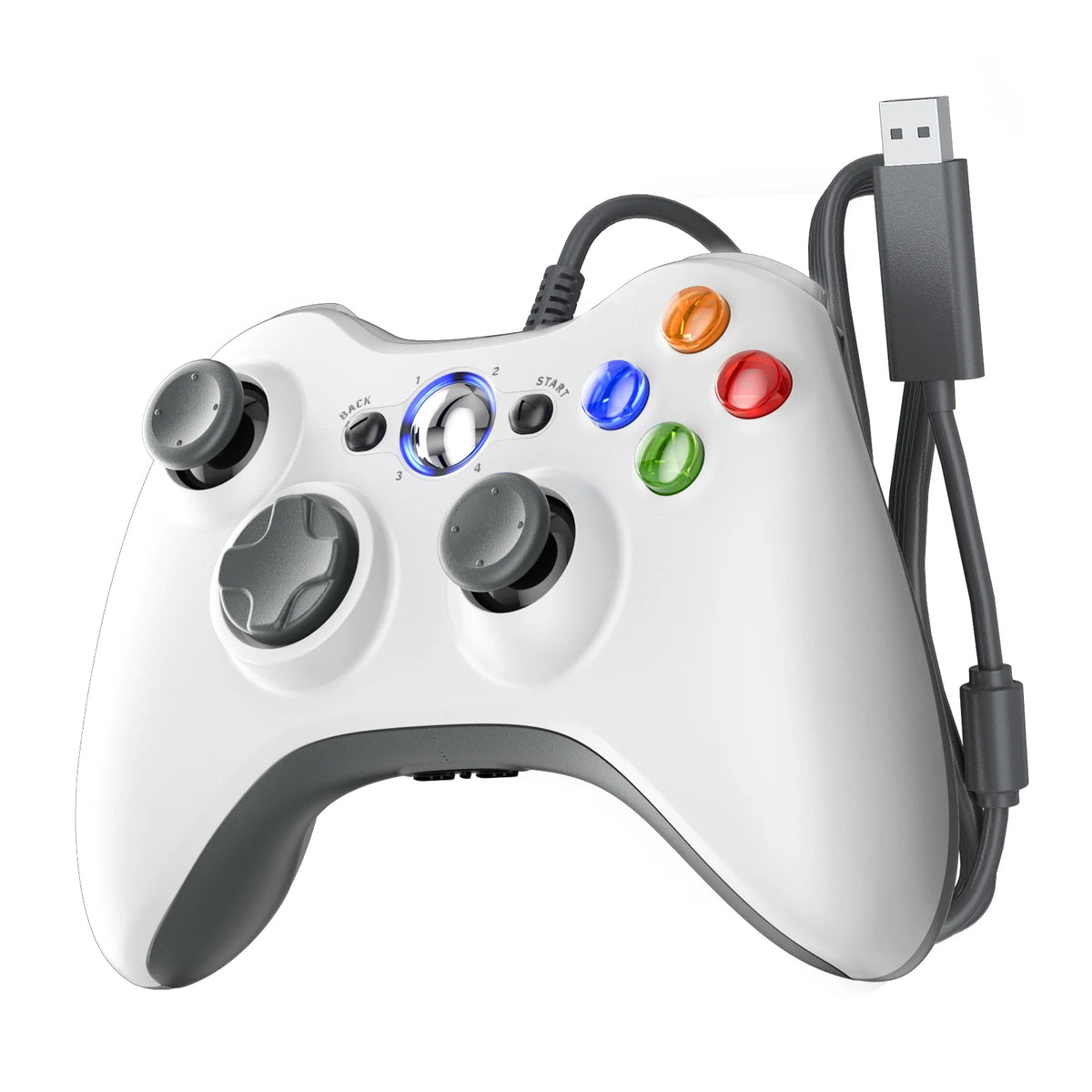 Wireless Gaming Controller 2,4 GHz – Kabelloses Gamepad für Xbox 360, Xbox 360 Slim & PC | Dual-Vibration, präzise Trigger & USB-Empfänger