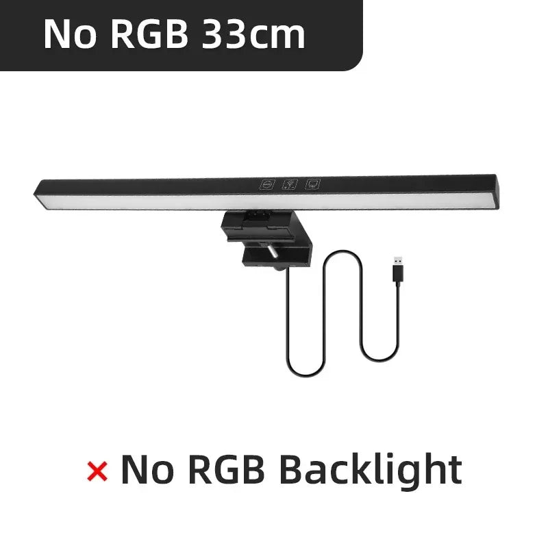 DBF Curved Monitor Light Bar mit RGB-Backlight – LED Bildschirmleuchte für gebogene Monitore | Stufenlos dimmbar & Farbtemperatur einstellbar | Touch-Steuerung für Gaming, TV & Arbeitsplatz