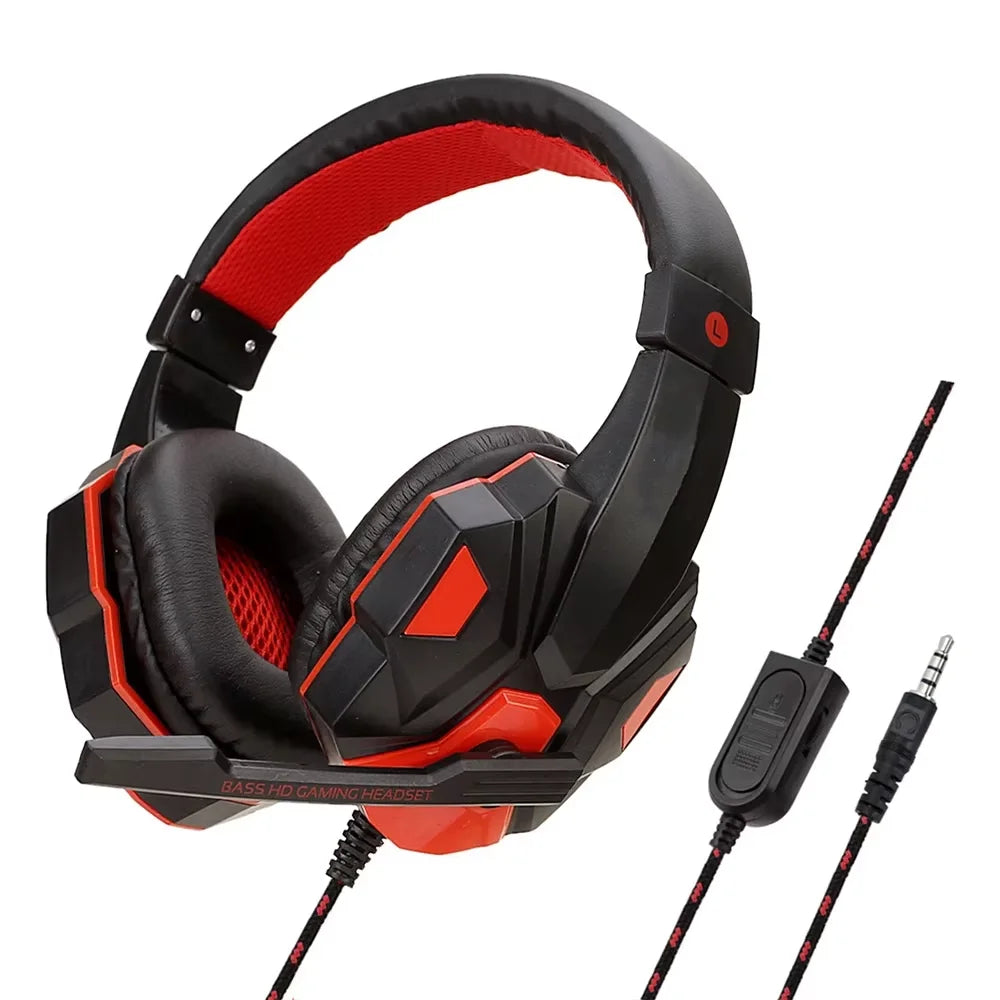 Stereo Gaming-Headset – Kabelgebundene Kopfhörer mit 40-mm-Treibern & 120° verstellbarem Mikrofon | 3,5-mm-Klinke für PC, PS4, PS5, Xbox & Smartphone
