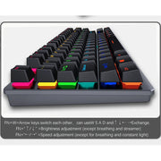 Mechanische RGB Gaming Tastatur – Beleuchtet, Ergonomisch & Kabelgebunden per USB für PC & Gaming