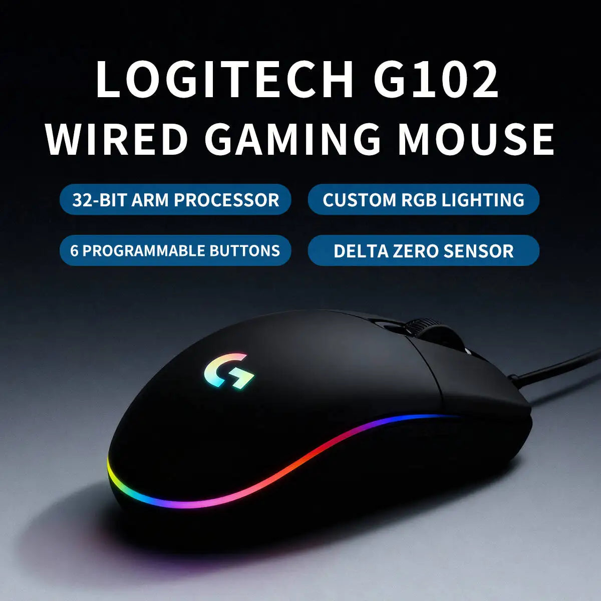 Logitech Gaming Maus HERO Sensor RGB für Gamer