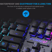 104-Tasten RGB Gaming-Tastatur – Kabelgebundene USB Membran-Tastatur mit mechanischem Tippgefühl & Multicolor-Beleuchtung | Englisches Layout für PC & Laptop