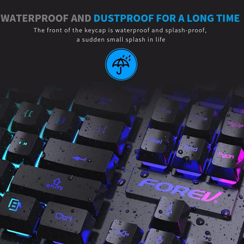 104-Tasten RGB Gaming-Tastatur – Kabelgebundene USB Membran-Tastatur mit mechanischem Tippgefühl & Multicolor-Beleuchtung | Englisches Layout für PC & Laptop