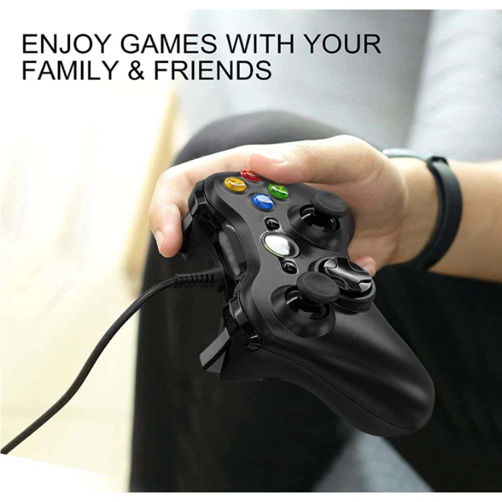 360 USB Gaming Controller für PC & Xbox 360 – Kabelgebundenes Gamepad mit Vibrationsmotor | Für Windows 7/8/10 | Verschiedene Farben