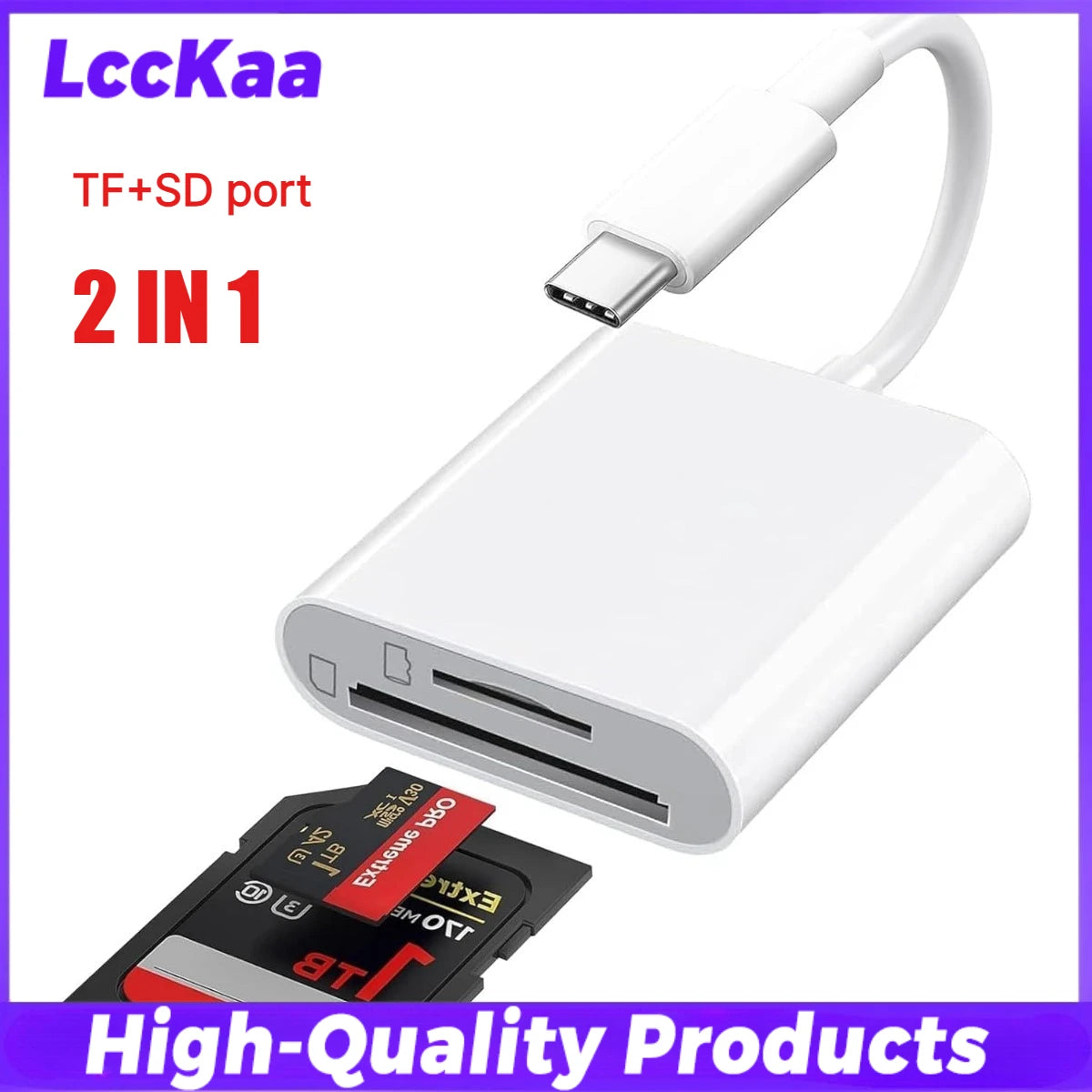 LccKaa 7-in-1 / 8-in-1 USB-C Hub – Multiport Adapter mit USB 3.0 | High-Speed Datenübertragung für Laptop, Tablet & Smartphone