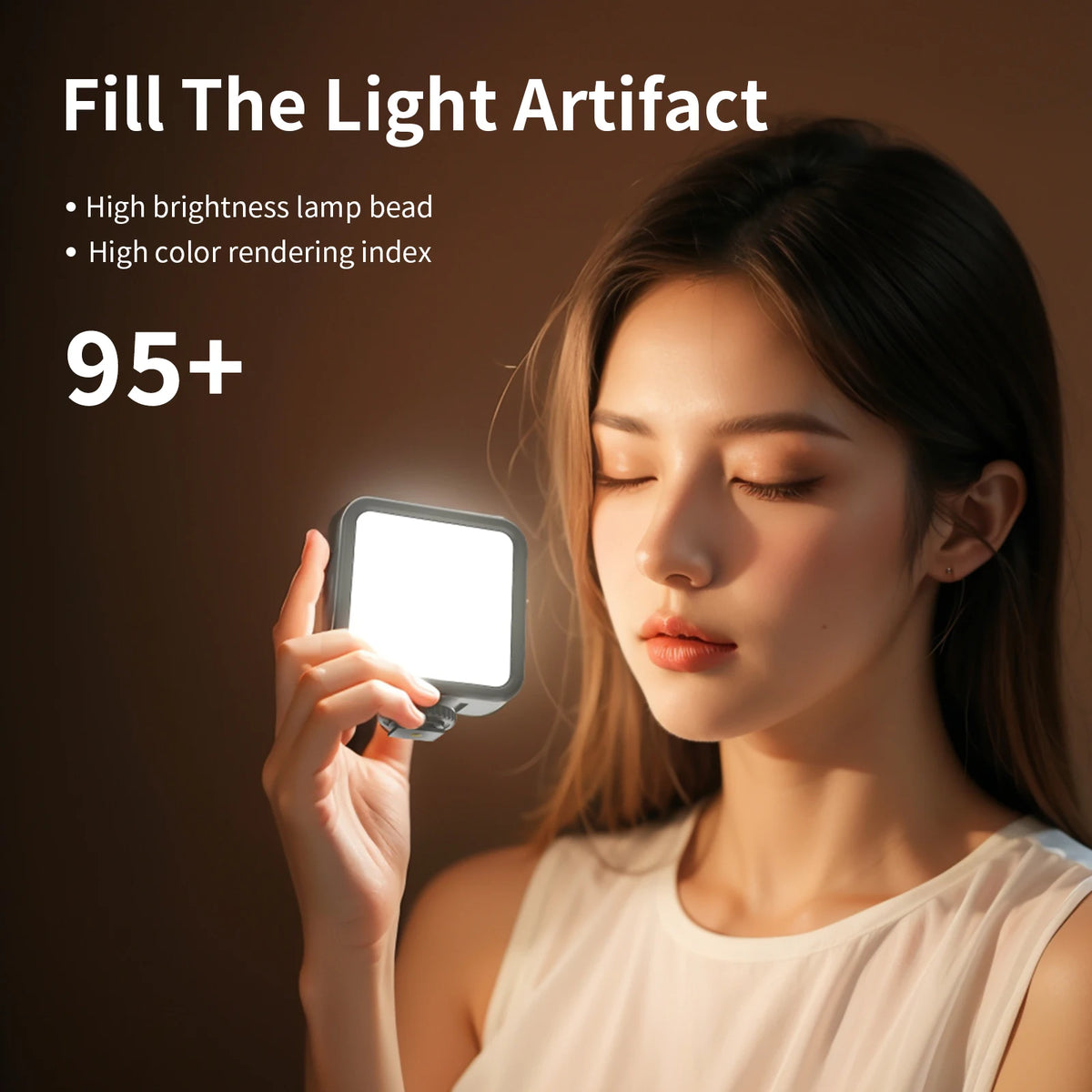 Desiontal RGB LED Videoleuchte – 360° Full-Color Kamera-Licht mit Akku & Fernbedienung | 2700–6500 K, 0–100 % dimmbar | Für Fotografie, TikTok, YouTube & Streaming