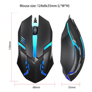 5000 DPI Gaming-Maus – Silent Click, ergonomisches Design & Beleuchtung | USB für PC & Laptop