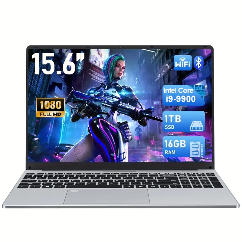 FUCHU 15,6" Performance Laptop – Intel Core i9-9900 | 16 GB RAM | 1 TB M.2 SSD | Full HD IPS | Windows 11