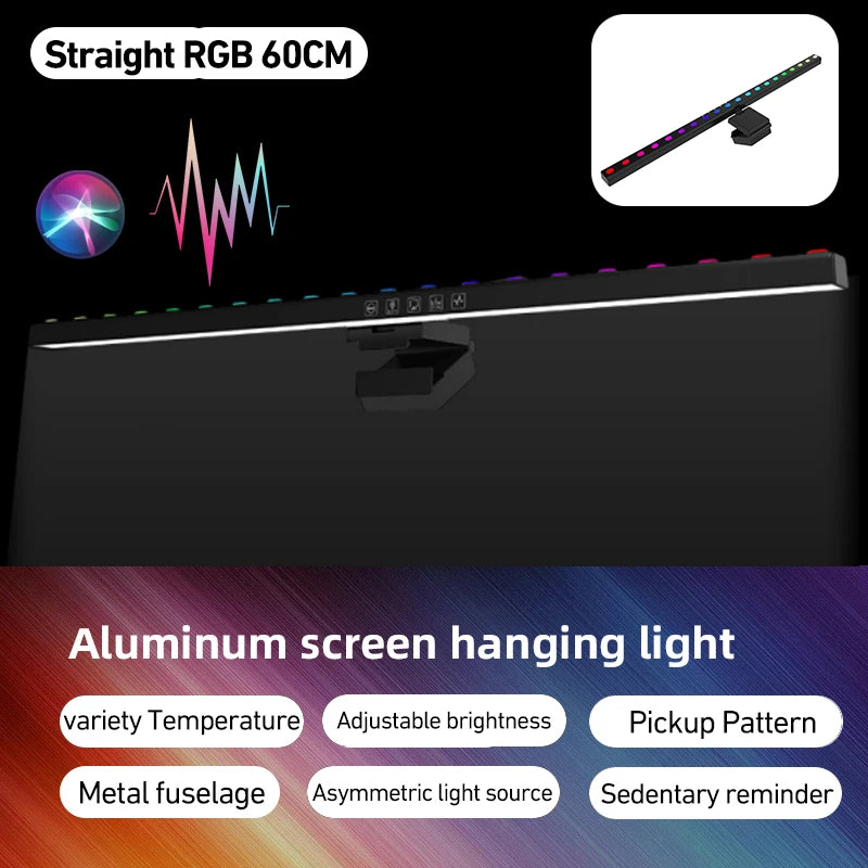 Monitor Light Bar – LED Bildschirmleuchte mit stufenloser Dimmung & einstellbarer Farbtemperatur | Optional mit RGB, Musik-Sync & Timer für Gaming, TV und Arbeitsplatz