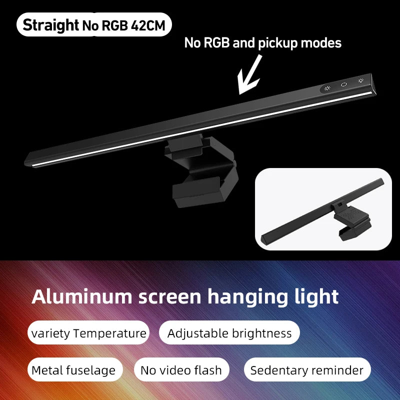 Monitor Light Bar – LED Bildschirmleuchte mit stufenloser Dimmung & einstellbarer Farbtemperatur | Optional mit RGB, Musik-Sync & Timer für Gaming, TV und Arbeitsplatz