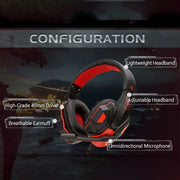Stereo Gaming-Headset – Kabelgebundene Kopfhörer mit 40-mm-Treibern & 120° verstellbarem Mikrofon | 3,5-mm-Klinke für PC, PS4, PS5, Xbox & Smartphone