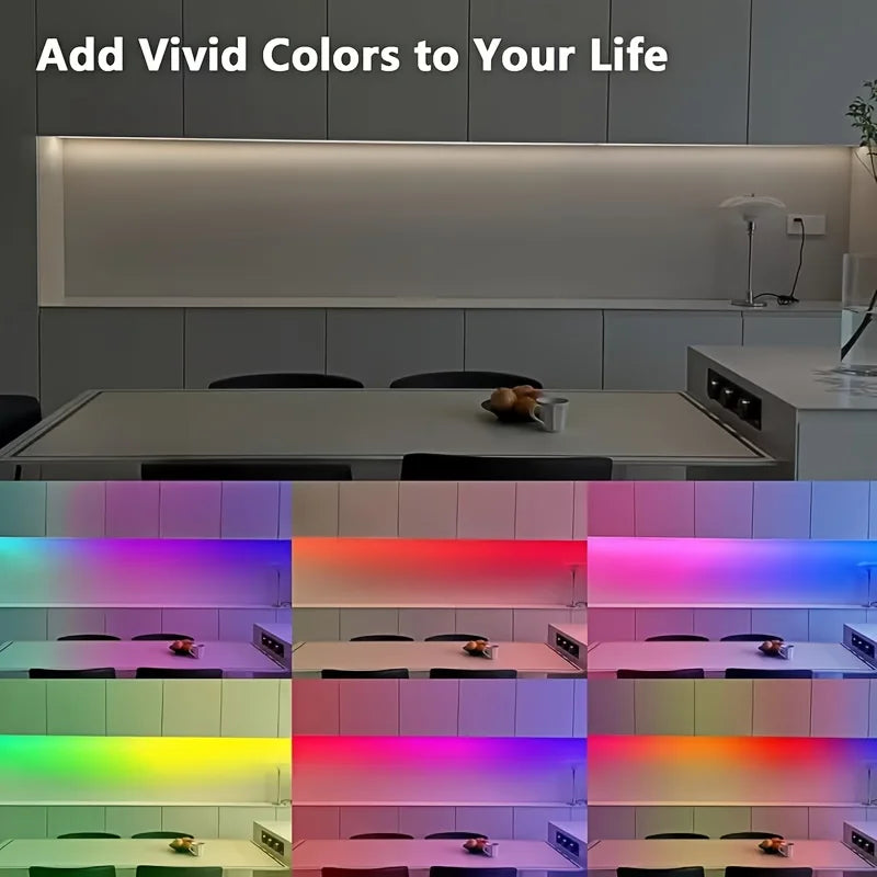 RGB Ambient Light Bar mit Akku – Dynamische Rainbow LED-Leuchte mit Farbverlauf & Running-Light-Effekt | Gaming-Beleuchtung für Schreibtisch, Wohnzimmer & Schlafzimmer