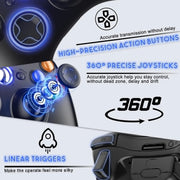 Wireless Gaming Controller 2,4 GHz – Kabelloses Gamepad für Xbox 360, Xbox 360 Slim & PC | Dual-Vibration, präzise Trigger & USB-Empfänger