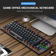 Mechanische RGB Gaming Tastatur – Beleuchtet, Ergonomisch & Kabelgebunden per USB für PC & Gaming
