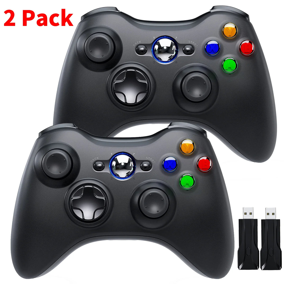 GAMROMBO Gaming Controller – Ergonomisches Gamepad für Xbox 360, Xbox 360 Slim & PC | Kabelgebunden oder Wireless