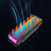 SSD-Kühler M.2 5V ARGB – RGB Heatsink für 2280 NVMe SSD mit Infinity-Mirror-Effekt | AURA Sync kompatibel & effiziente Wärmeableitung