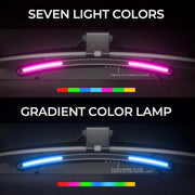 DBF Curved Monitor Light Bar mit RGB-Backlight – LED Bildschirmleuchte für gebogene Monitore | Stufenlos dimmbar & Farbtemperatur einstellbar | Touch-Steuerung für Gaming, TV & Arbeitsplatz
