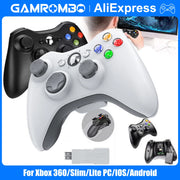 GAMROMBO Gaming Controller – Ergonomisches Gamepad für Xbox 360, Xbox 360 Slim & PC | Kabelgebunden oder Wireless