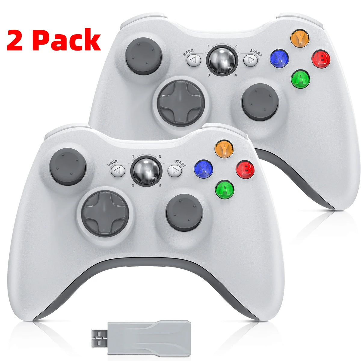 GAMROMBO Gaming Controller – Ergonomisches Gamepad für Xbox 360, Xbox 360 Slim & PC | Kabelgebunden oder Wireless