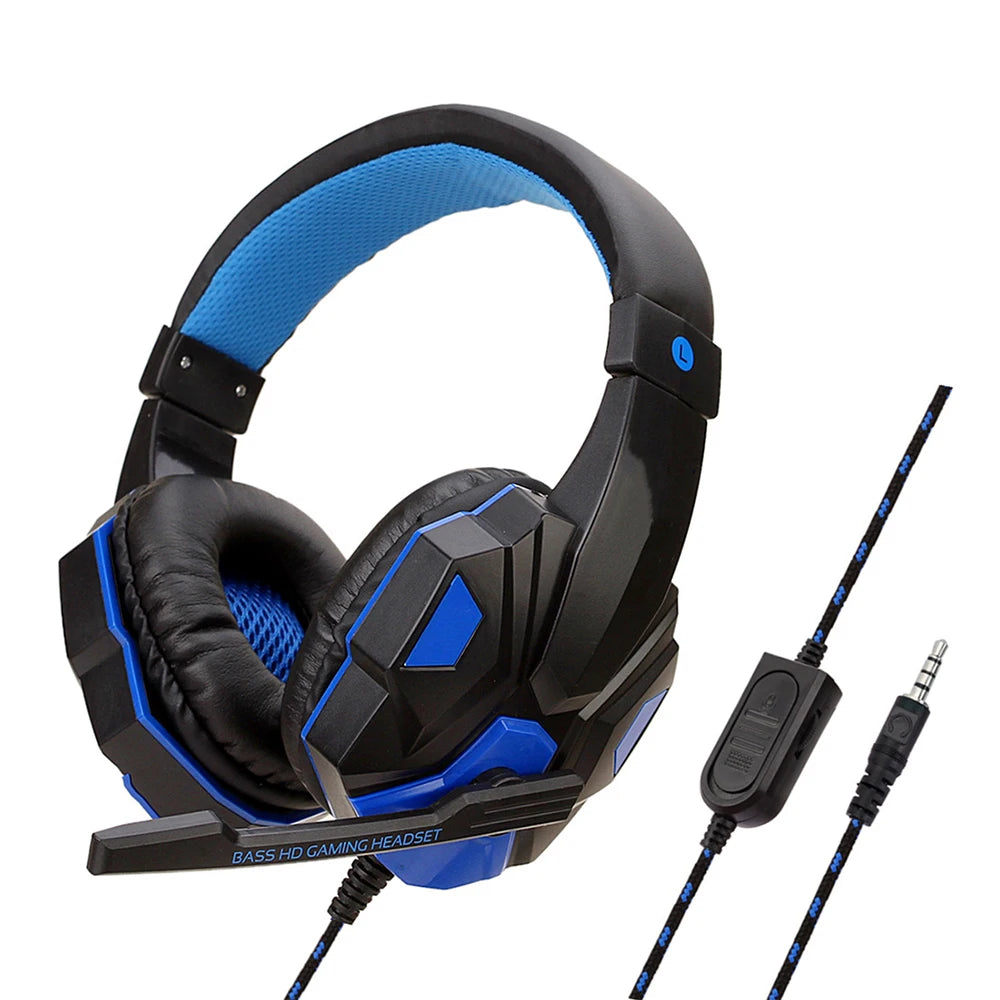 Stereo Gaming-Headset – Kabelgebundene Kopfhörer mit 40-mm-Treibern & verstellbarem Mikrofon | 3,5-mm-Klinke für PC, PS4, PS5, Xbox & Smartphone
