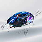 RGB Gaming-Maus mit 6 Tasten – Ergonomische kabelgebundene USB-Maus mit einstellbarer DPI | Optischer Sensor für PC & Desktop-Gaming