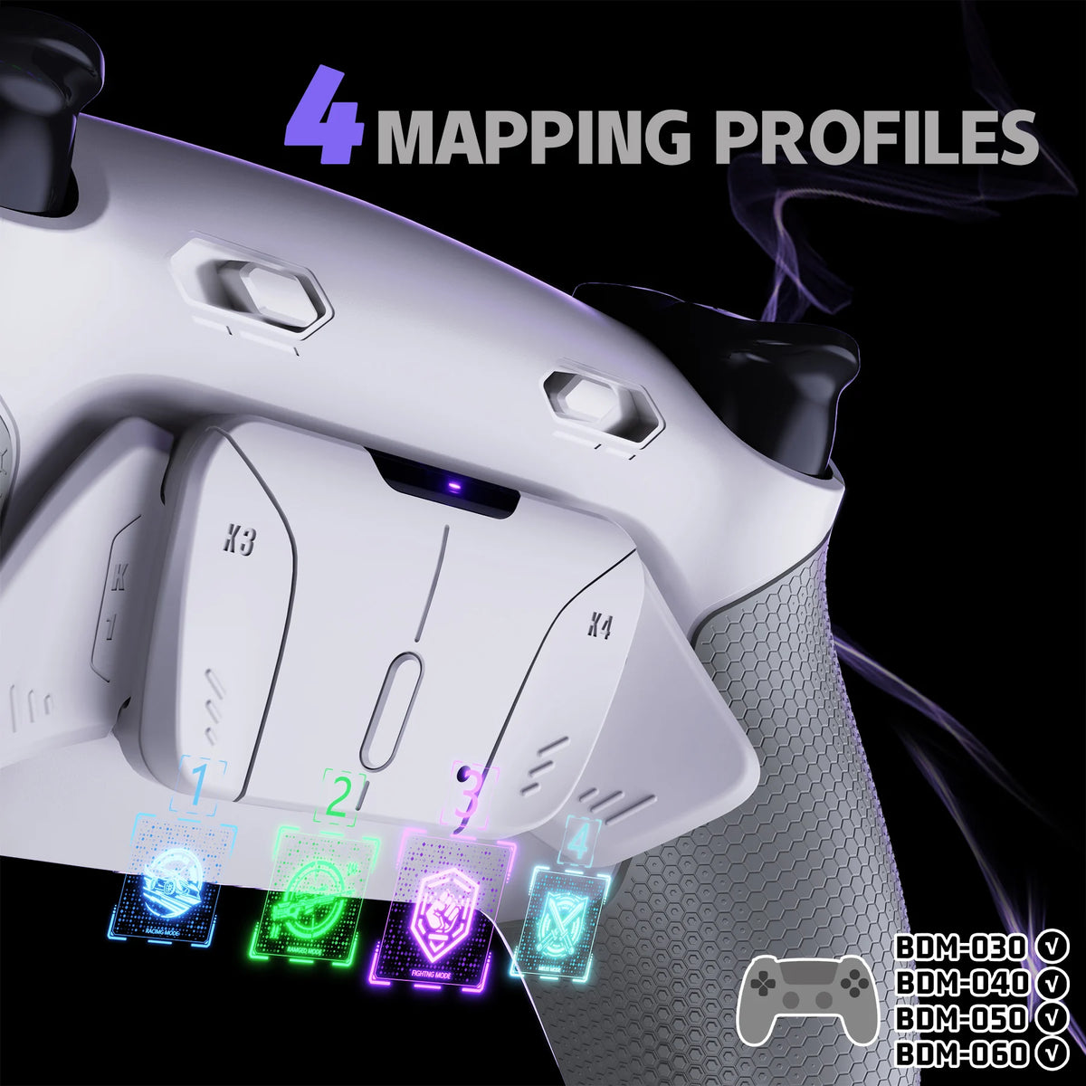 eXtremeRate RISE4 Plus MAX Upgrade-Kit für PS5 Controller BDM-060 – 4 Rücktasten, Clicky Trigger Stops & Anti-Rutsch-Grip