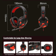 Stereo Gaming-Headset – Kabelgebundene Kopfhörer mit 40-mm-Treibern & 120° verstellbarem Mikrofon | 3,5-mm-Klinke für PC, PS4, PS5, Xbox & Smartphone
