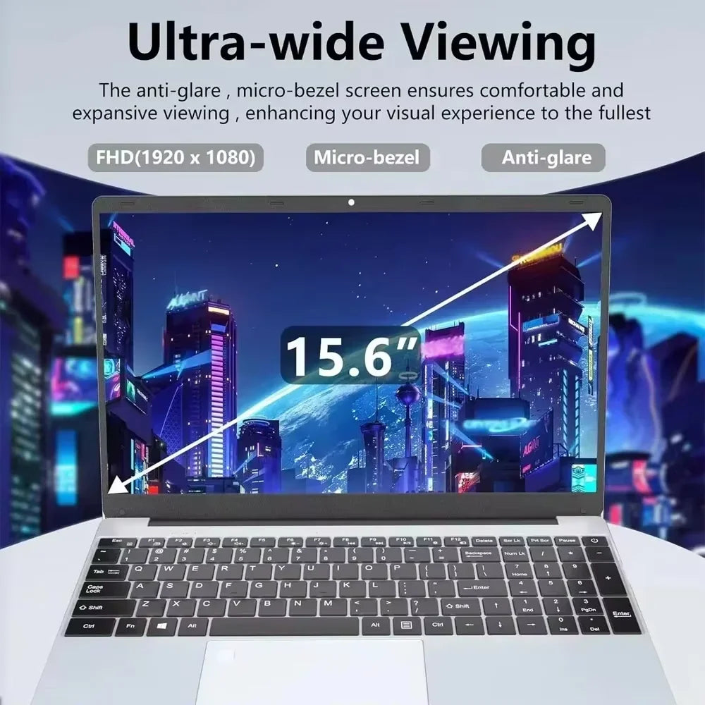 Fuchu 15,6"Zoll Performance Laptop – Intel Core i9-10980HK | Windows 11 | Beleuchtete Tastatur | Fingerabdrucksensor | Office, Studium & Gaming