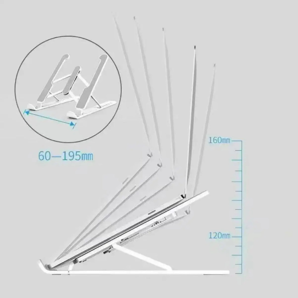 MK Gaming Verstellbarer Laptop-Ständer – Stabiler & Flexibler Notebook-Halter | Platzsparend für Schreibtisch, Homeoffice & Gaming