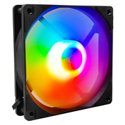 MANMU SFS-02 120 mm RGB PC-Gehäuselüfter – Rainbow Gaming Fan mit 800–1.800 U/min | Leiser 19-dB(A)-Lüfter mit Fluid Bearing