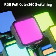 Desiontal RGB LED Videoleuchte – 360° Full-Color Kamera-Licht mit Akku & Fernbedienung | 2700–6500 K, 0–100 % dimmbar | Für Fotografie, TikTok, YouTube & Streaming