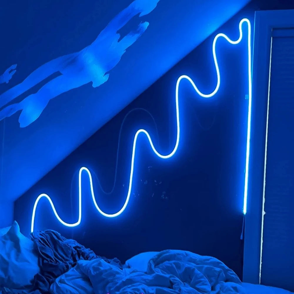 Acosh Neon RGB LED-Lichtschlauch 1–5 m – Flexibles USB Neon-Lichtband mit Fernbedienung & Farbwechsel | 5V Gaming-Beleuchtung für Zimmer & Setup