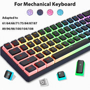 RGB Pudding Keycaps Set – 129 Double-Shot PBT Tastenkappen für mechanische Gaming-Tastaturen | Für 61/68/84/87/96/98/100/104/108 Tasten