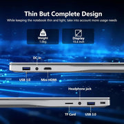 Fuchu 15,6"Zoll Performance Laptop – Intel Core i9-10980HK | Windows 11 | Beleuchtete Tastatur | Fingerabdrucksensor | Office, Studium & Gaming