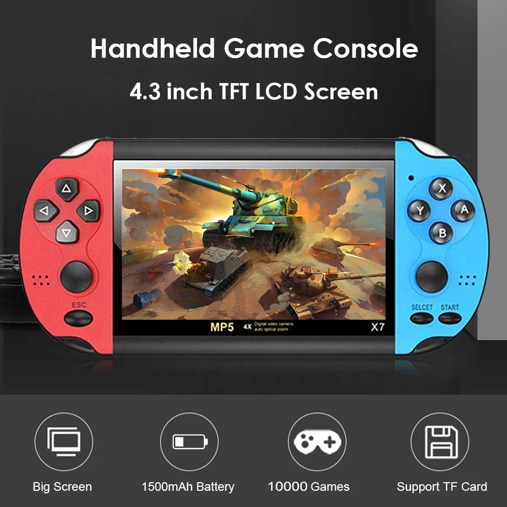Retro Handheld Gaming-Konsole – Tragbare Mini Spielekonsole für klassische Arcade-Games & Gaming unterwegs