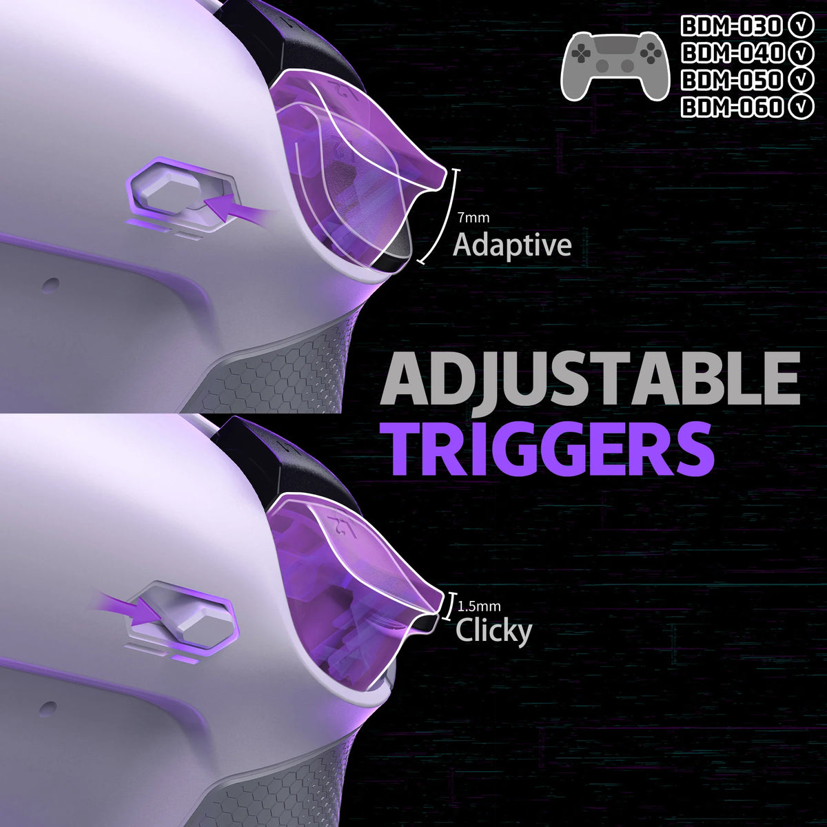 eXtremeRate RISE4 Plus MAX Upgrade-Kit für PS5 Controller BDM-060 – 4 Rücktasten, Clicky Trigger Stops & Anti-Rutsch-Grip